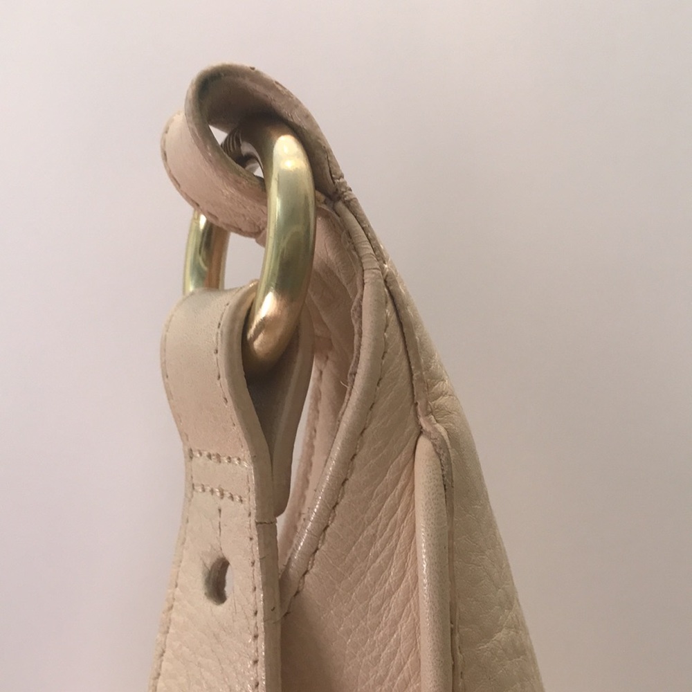Brahmin Turn Lock Hobo Bag, Ivory Grained Leather - Picture 8 of 16